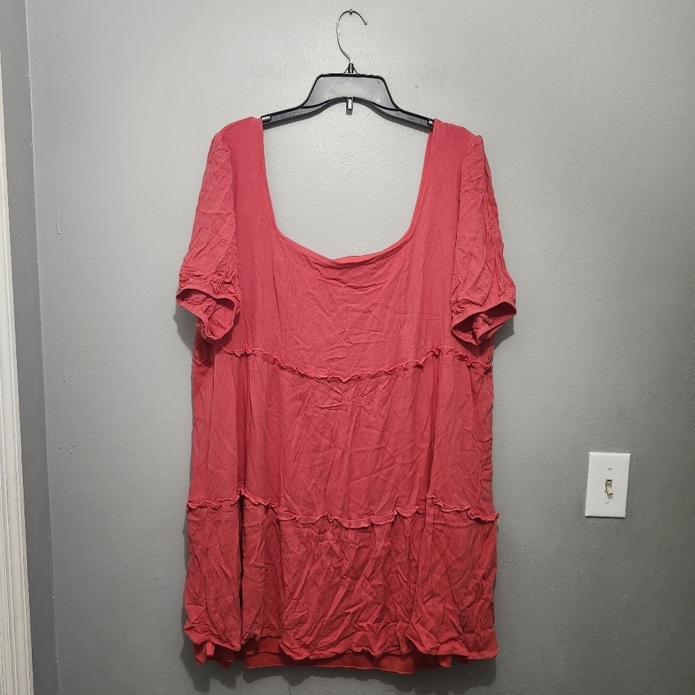 Arula women's mini dress orange size C 3X  baby doll summer vacation